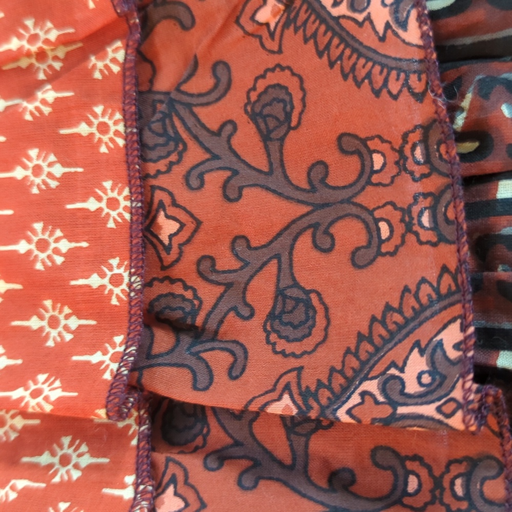 PINK & BLUE ETHNIC | Toddler Girl's Tiered Ruffle Indian Skirt - Set of 2 - Picture 5 of 16